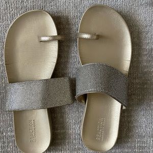 Kenneth Cole sandals (gold and bling)